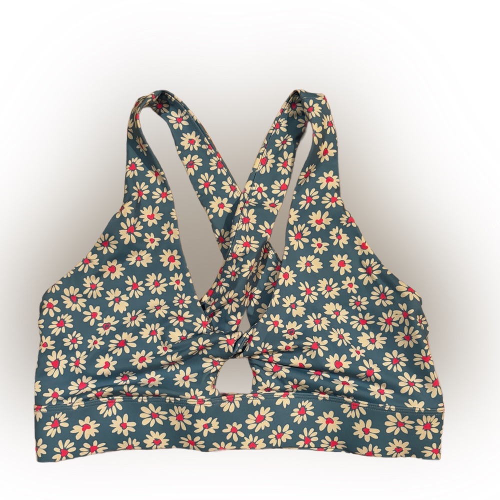 🌺🌺🌺3/25 Fabletics Floral Blue Sports Bra
